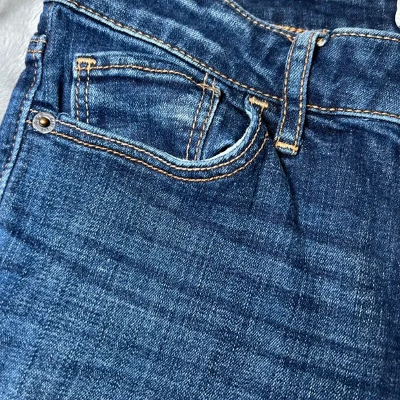Abercrombie & Fitch Womens Size 2R Jeans 26x31 Blue Raw Hem Super CasualSkinny - Picture 13 of 15